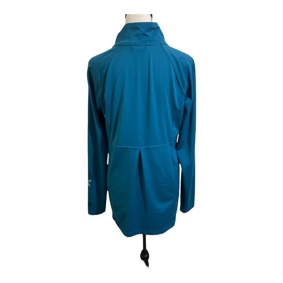 Tek Gear yoga jacket zipper front high neck zip pockets size Large Blue … - Picture 7 of 13